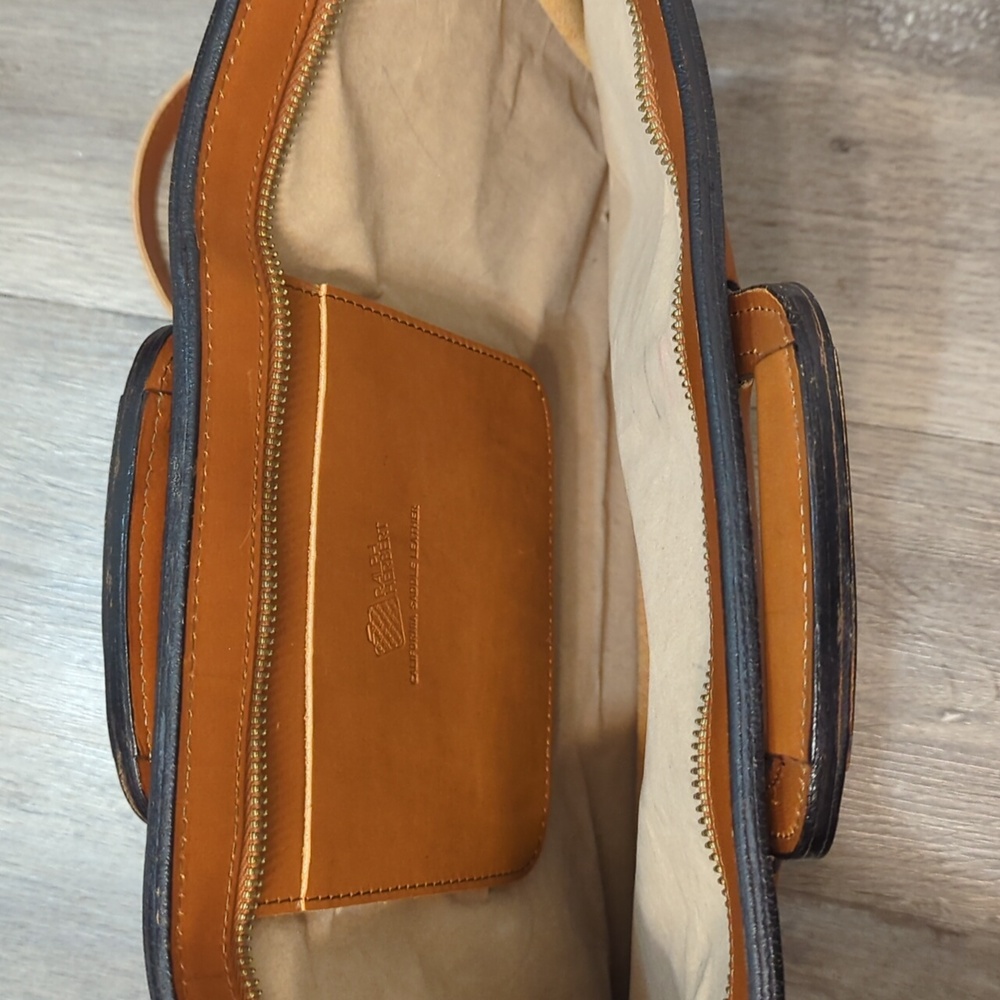 Ralph Herbert California Saddle Leather Briefcase Document Bag - Picture 8 of 10
